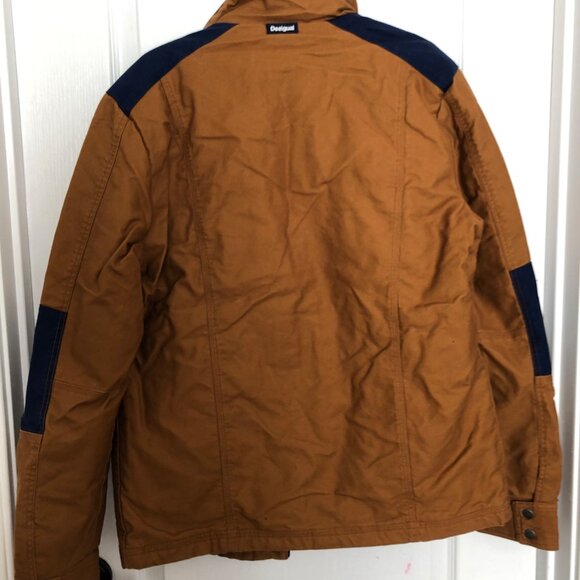 Desigual Men's Medium Cotton Jacket Brown‎ & Blue NWT - Stylish & New - Picture 8 of 9